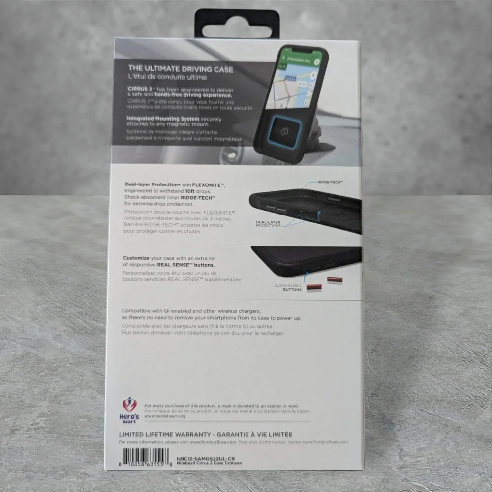 G7. Nimbus9 Cirrus 2 Case for Samsung Galaxy‎ S22 Ultra 5G Red See Description